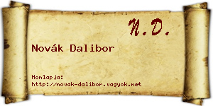 Novák Dalibor névjegykártya